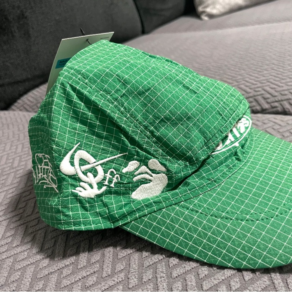 Nike Green and White Checkered Cap